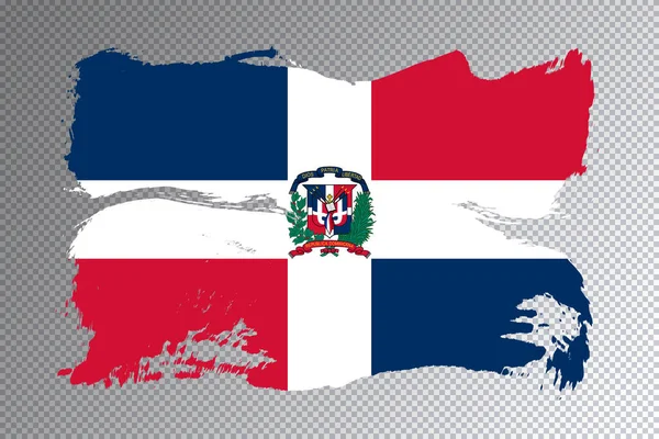 Pincelada Bandera República Dominicana Bandera Nacional Sobre Fondo Transparente — Foto de Stock