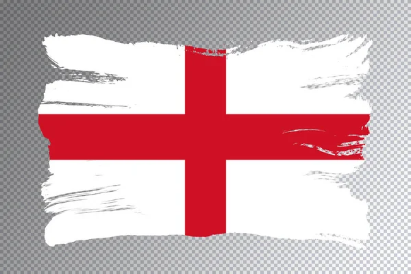 Inglaterra Pincel Bandeira Acidente Vascular Cerebral Bandeira Nacional Fundo Transparente — Fotografia de Stock