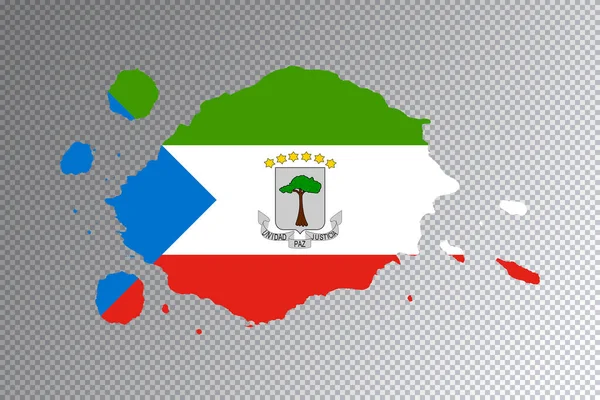 Pennellata Bandiera Guinea Equatoriale Bandiera Nazionale Sfondo Trasparente — Foto Stock