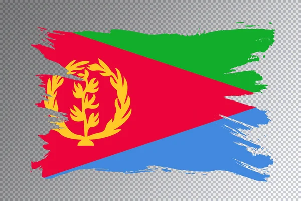 Eritrea Flag Brush Stroke National Flag Transparent Background — Stock Photo, Image