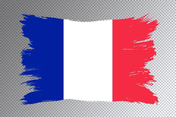 Francja Flaga Pociągnięcia Pędzla Flaga Narodowa Przejrzystym Tle — Zdjęcie stockowe