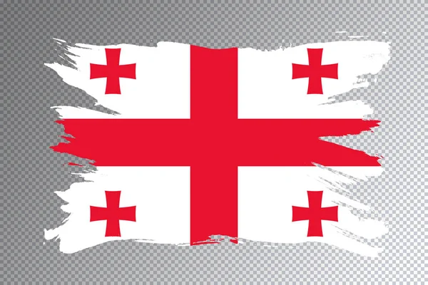 Georgische Flagge Pinselstrich Nationalflagge Auf Transparentem Hintergrund — Stockfoto