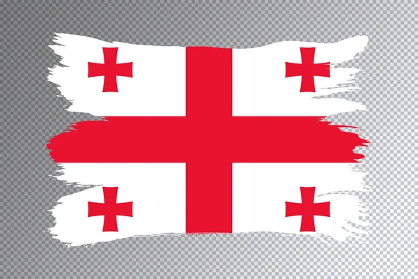 Gruzja Flaga Pociągnięcia Pędzla Flaga Narodowa Przejrzystym Tle — Zdjęcie stockowe
