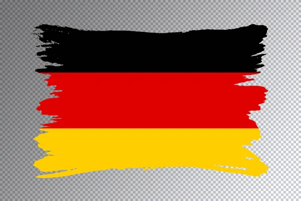 Germania Drapel Perie Accident Vascular Cerebral Steag Național Fundal Transparent — Fotografie, imagine de stoc