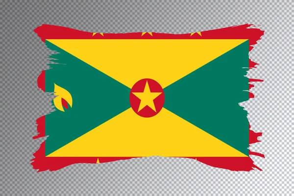 グレナダ旗ブラシストローク 透明な背景の国旗 — ストック写真