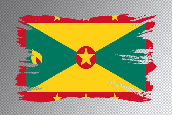 Pincel Bandeira Granada Bandeira Nacional Sobre Fundo Transparente — Fotografia de Stock