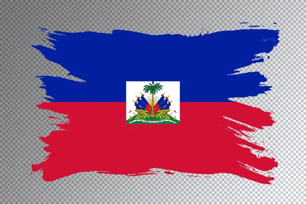 Golpe Pincel Bandera Haití Bandera Nacional Sobre Fondo Transparente —  Fotos de Stock