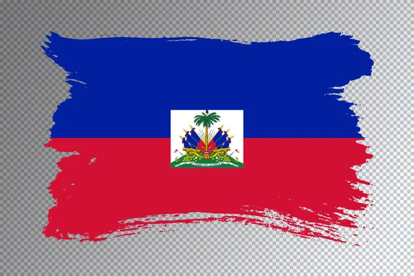 Haiti Flag Brush Stroke National Flag Transparent Background — Stock Photo, Image