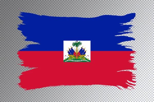 Golpe Pincel Bandera Haití Bandera Nacional Sobre Fondo Transparente —  Fotos de Stock