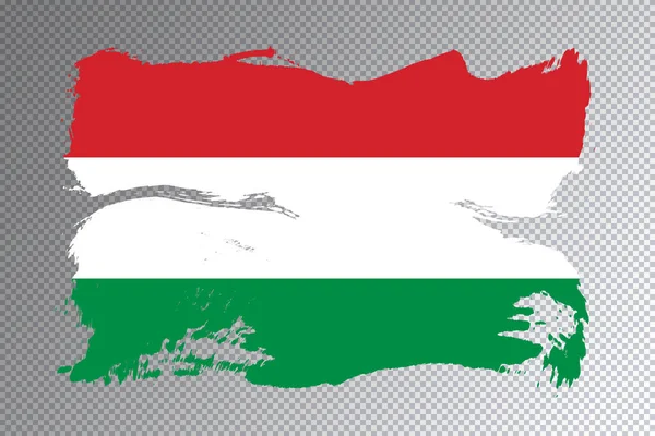 Maďarský Tah Štětcem Národní Vlajka Průhledném Pozadí — Stock fotografie