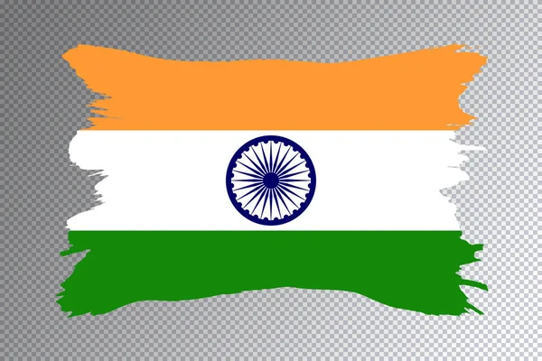 India Vlaggenborstel Slag Nationale Vlag Transparante Achtergrond — Stockfoto
