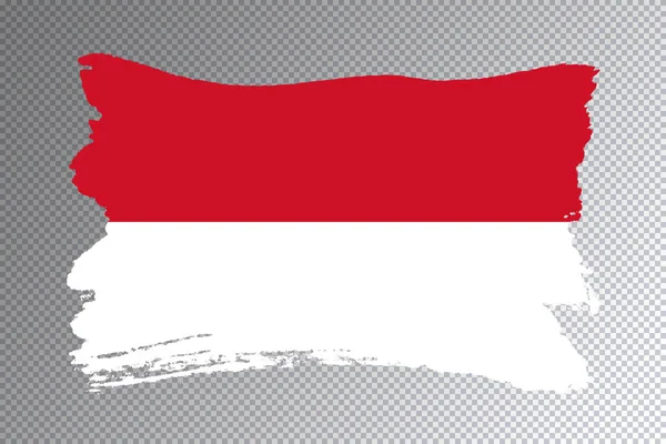 Indonesia Flag Brush Stroke Національний Прапор Прозорому Тлі — стокове фото