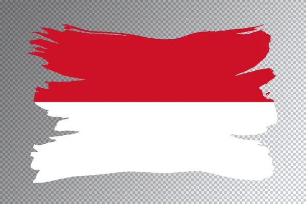 Indonésia Pincel Bandeira Acidente Vascular Cerebral Bandeira Nacional Fundo Transparente — Fotografia de Stock