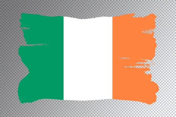 Ireland Flag Brush Stroke National Flag Transparent Background — Stock Photo, Image