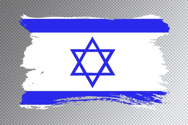 Izraelský Tah Štětcem Národní Vlajka Průhledném Pozadí — Stock fotografie