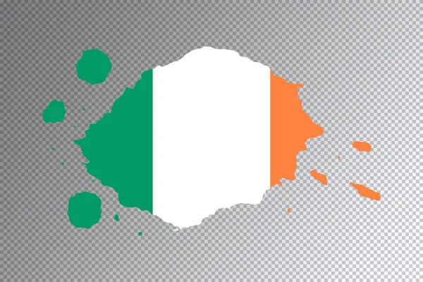 Pincelada Bandera Irlanda Bandera Nacional Sobre Fondo Transparente —  Fotos de Stock