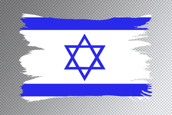 Izraelský Tah Štětcem Národní Vlajka Průhledném Pozadí — Stock fotografie