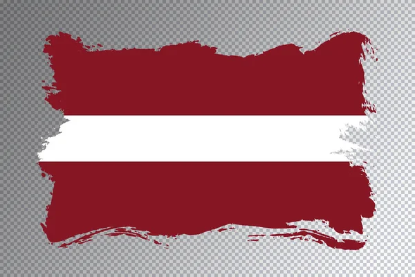 Lotyšský Tah Štětce Národní Vlajka Průhledném Pozadí — Stock fotografie