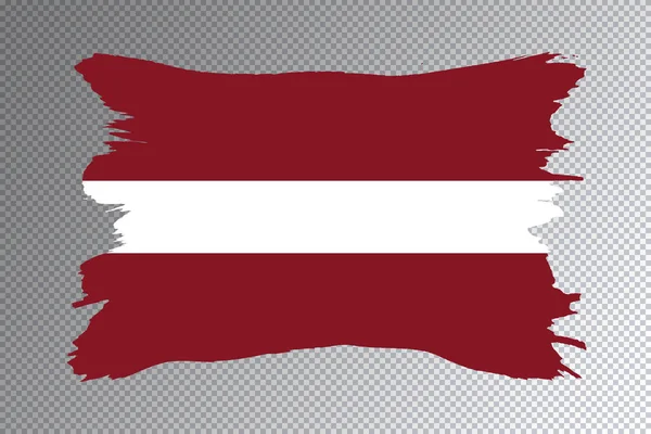 ラトビアの国旗ブラシストローク 透明な背景の国旗 — ストック写真