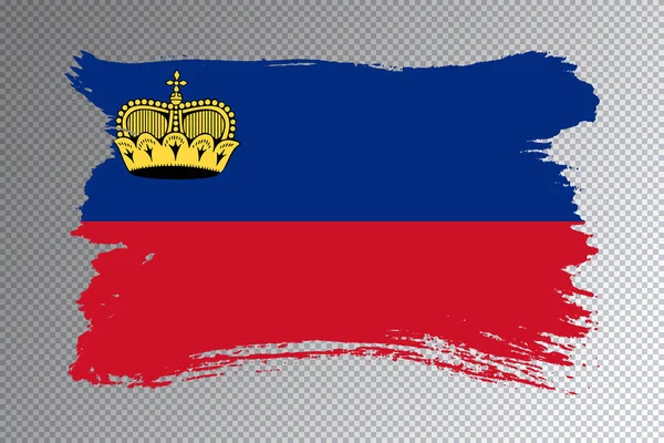 Liechtenstein Bandeira Pincel Acidente Vascular Cerebral Bandeira Nacional Fundo Transparente — Fotografia de Stock