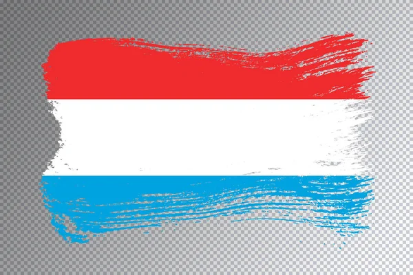 Tah Štětce Lucemburské Vlajky Národní Vlajka Průhledném Pozadí — Stock fotografie
