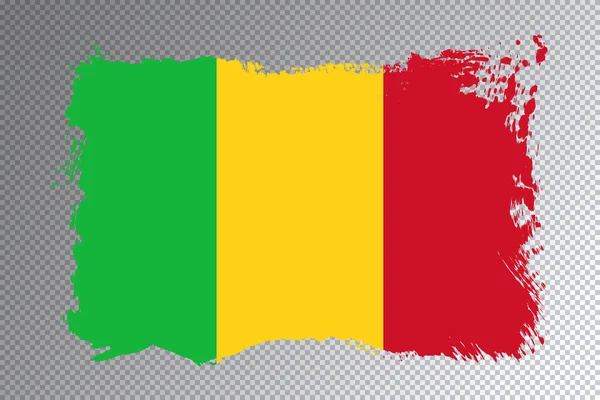 Mali Flag Brush Stroke National Flag Transparent Background — Stock Photo, Image