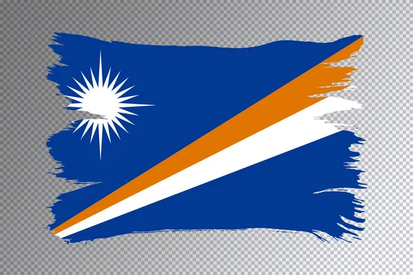 Sapuan Kuas Kepulauan Marshall Bendera Nasional Pada Latar Belakang Transparan — Stok Foto