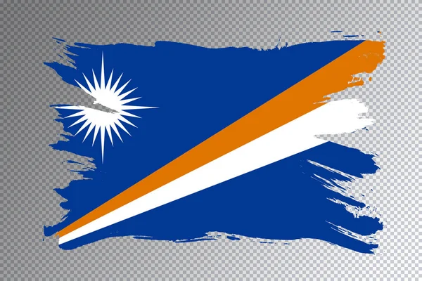 Marshallöarna Flagga Pensel Stroke Nationell Flagga Transparent Bakgrund — Stockfoto