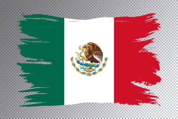 Pincelada Bandera México Bandera Nacional Sobre Fondo Transparente — Foto de Stock