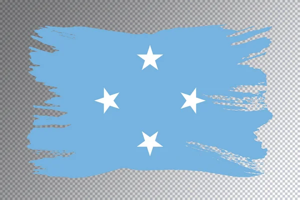Micronesia Flag Brush Stroke National Flag Transparent Background — Stock Photo, Image