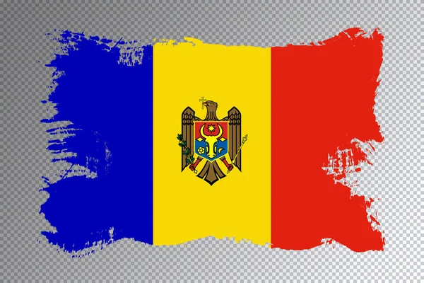 Μολδαβία Πινέλο Σημαία Εγκεφαλικό Επεισόδιο Εθνική Σημαία Διαφανές Φόντο — Φωτογραφία Αρχείου