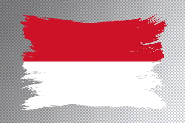 Pinselstrich Der Flagge Von Monaco Nationalflagge Auf Transparentem Hintergrund — Stockfoto