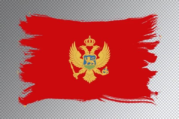 Montenegro Pincel Bandeira Bandeira Nacional Sobre Fundo Transparente — Fotografia de Stock