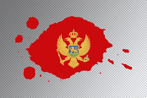 Montenegro Flagge Pinselstrich Nationalflagge Auf Transparentem Hintergrund — Stockfoto