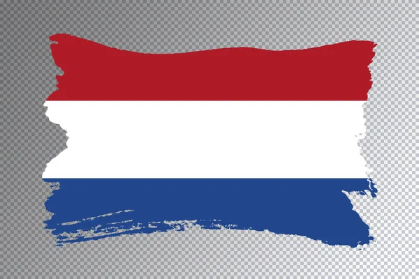 Голландський Прапор Мазка Національний Прапор Прозорому Тлі — стокове фото