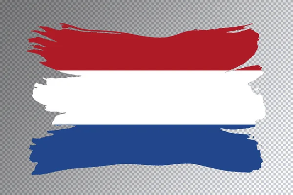 Pincel Bandeira Dos Países Baixos Bandeira Nacional Sobre Fundo Transparente — Fotografia de Stock