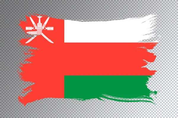 Umman Bayrağı Fırça Darbesi Şeffaf Arka Planda Ulusal Bayrak — Stok fotoğraf