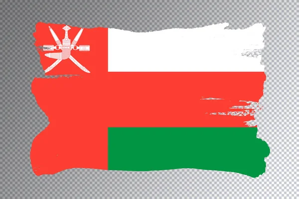 Umman Bayrağı Fırça Darbesi Şeffaf Arka Planda Ulusal Bayrak — Stok fotoğraf
