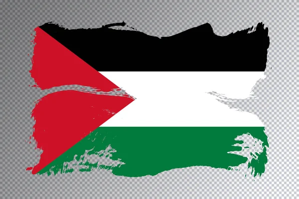 Pinselstrich Der Palästinensischen Flagge Nationalflagge Auf Transparentem Hintergrund — Stockfoto