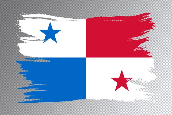 Panama Flag Brush Stroke National Flag Transparent Background — Stock Photo, Image