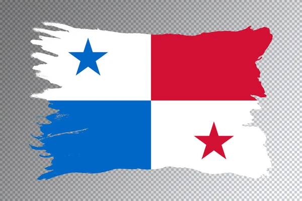 Pincel Bandeira Panamá Bandeira Nacional Sobre Fundo Transparente — Fotografia de Stock