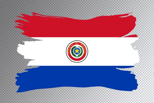 Pennellata Bandiera Paraguay Bandiera Nazionale Sfondo Trasparente — Foto Stock