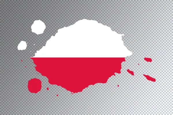 Polonia Pennellata Bandiera Bandiera Nazionale Sfondo Trasparente — Foto Stock