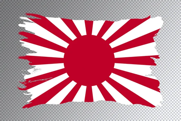 Мазок Мазка Флага Восходящего Солнца Национальный Флаг Прозрачном Фоне — стоковое фото