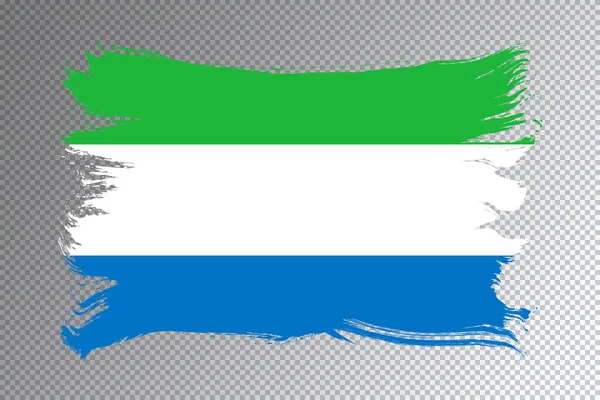 Sierra Leone Flagge Pinselstrich Nationalflagge Auf Transparentem Hintergrund — Stockfoto