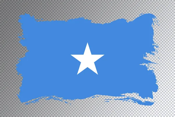 Golpe Pincel Bandera Somalia Bandera Nacional Sobre Fondo Transparente —  Fotos de Stock