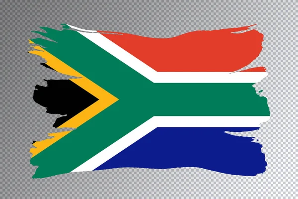 Jižní Afrika Prapor Tahu Štětcem Národní Vlajka Průhledném Pozadí — Stock fotografie