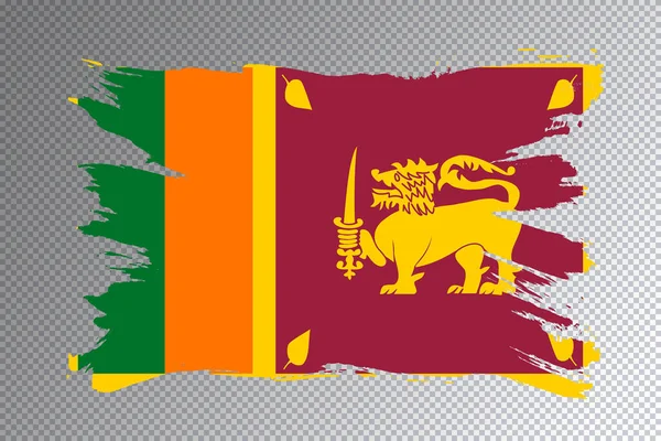 スリランカ国旗ブラシストローク 透明背景の国旗 — ストック写真