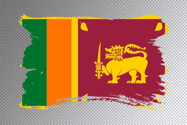 Sri Lanka Bayrak Fırça Darbesi Şeffaf Arkaplanda Ulusal Bayrak — Stok fotoğraf