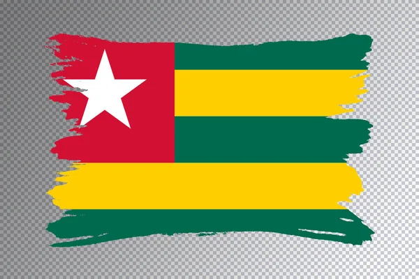 Togo Pincel Bandeira Bandeira Nacional Fundo Transparente — Fotografia de Stock